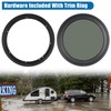OUTPRIZE OUTPRIZE Round Fixed RV Window, 12" Tinted Window Replacement