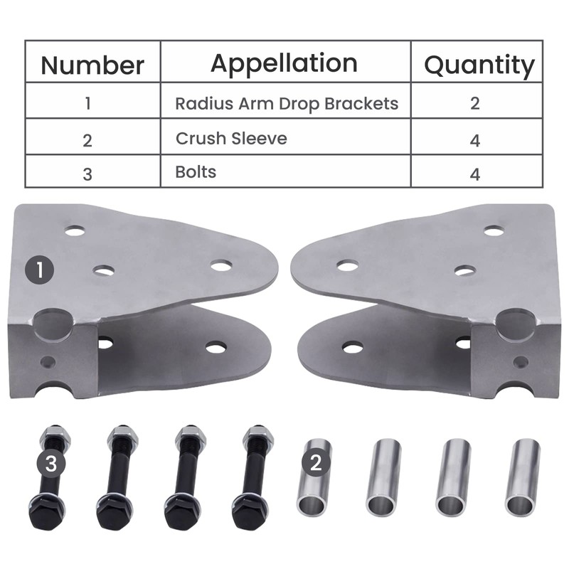 Waverspeed Radius Arm Drop Brackets for Ford F250 F350 Super