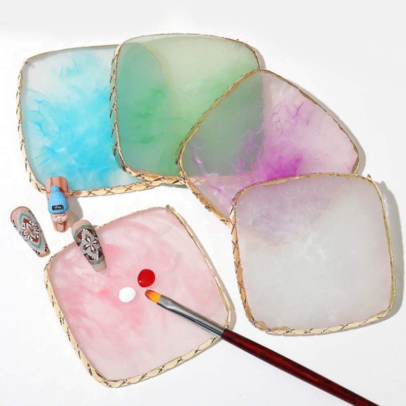 1 Pack Nail Square Palette Crystal Resin Agate Phnom Penh