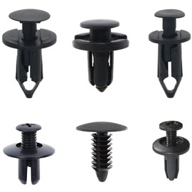 120 PCS Nylon Car Fasteners Rivet Clips,Plastic Car Retainer Clips,Six Sizes Ranging from 6MM to 10MM