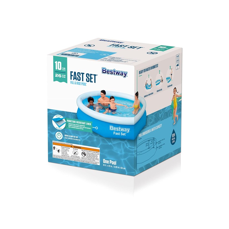 Bestway Fast Set 10' x 26" Above Ground Pool, Round