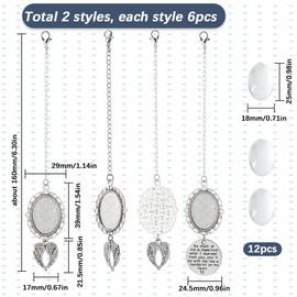 SOFPLATE 12Pcs Graduation Caps Memorial Charm 2025 Graduation Caps Photo Charms Silver Angel Wing Pendant with Glass Cabochons Grad Caps Picture Decoration Memorial Ceremony for College Gifts