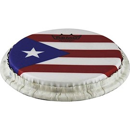 Remo 7.15" Skyndeep Bongo Head (Tucked Collar) with Puerto Rican Flag Graphic