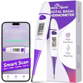 Termómetro digital para adultos, EasyHome Basal Digital Termómetros para seguimiento de ovulación, rápido y preciso, función de memoria y señal...    