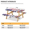 Binienty American Flag Picnic Table Cover with Bench Cover Set