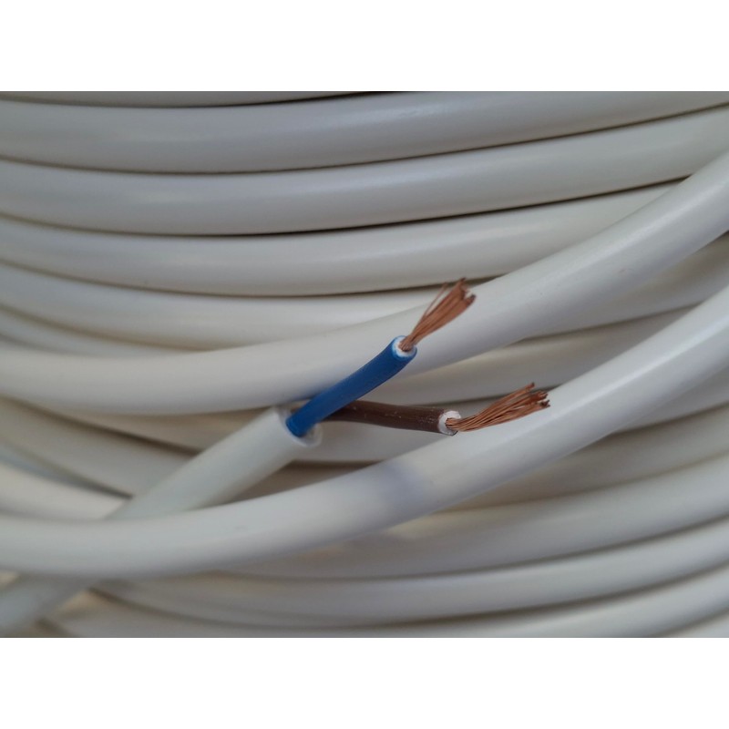 Ali's DIY 2 Core Round White Flex Flexible Cable 0.75
