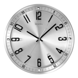 Bulova Reloj De Pared Bulova Acabado En Acero Inoxidable 33 Cm
