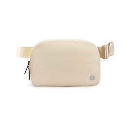BALEAF Sports Bum Bag Belt Bag Women Men Running Waist Bags Neck Pouch Crossbody Bag Unisex Shoulder Bag with Adjustable Strap, Gardenia White, Unit size