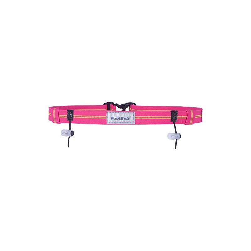 FuelBelt Reflective Race Number Belt, Maui Pink/Lagoon Green