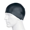 Speedo Unisex Adult's Plain Moulded Swim Cap, Black, One Size