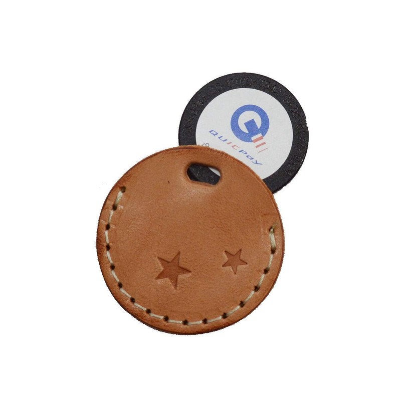 Voodoo Cats Quick Pay Coin Shaped Case, Leather, Cowhide Leather,