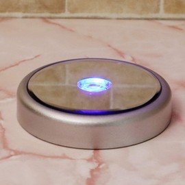 NKLS-3SL Luminous Coaster [Round Shape for Herbarium (Silver)] Display Figure Light, Stage Light, Crystal Light, Felinas