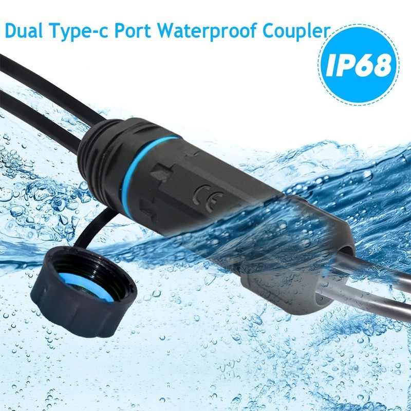 PENGLIN Pack of 2 M20 IP68 Waterproof Double USB Type