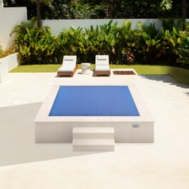 Sun2Solar Solar Pool Cover 16 Mil | 7 x 7 Ft Blue Solar Blanket | Square Swimming Pool, Spa, Hot Tub Cover | Water Conservation & Debris Protection