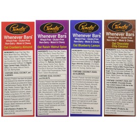 Pamela's Products Gluten Free Whenever Bars, Variety Pack of 4 Flavors, 20 Bars Total