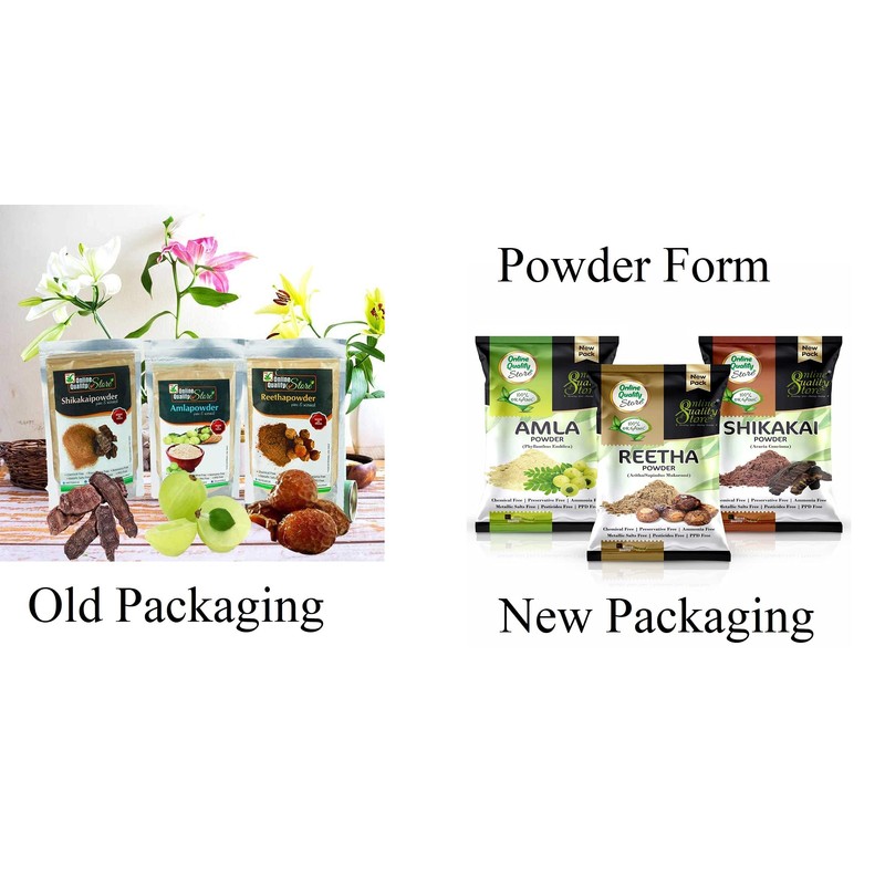 Online Quality Store Reetha Amla Shikakai Powder For Hairs -