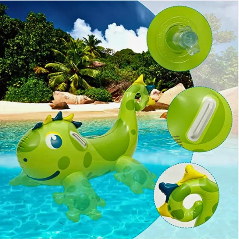 MSSOL Flotador Inflable de Dinosaurio para Niños, Montable Acuático, Juguete