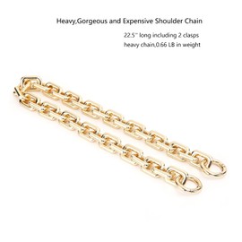 Xiazw Heavy Beautiful Metal Bag Chain Purse Strap Chain Shoulder Strap Bag Strap Replacement for Handbags 56 cm (Rose Gold, Small)