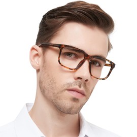 MARE AZZURO Oversized Reading Glasses +3.5 Men Large Square Readers 1.0 1.25 1.5 1.75 2.0 2.25 2.5 2.75 3.0 3.5 4.0 5.0 6.0 (Tortoise, 350)