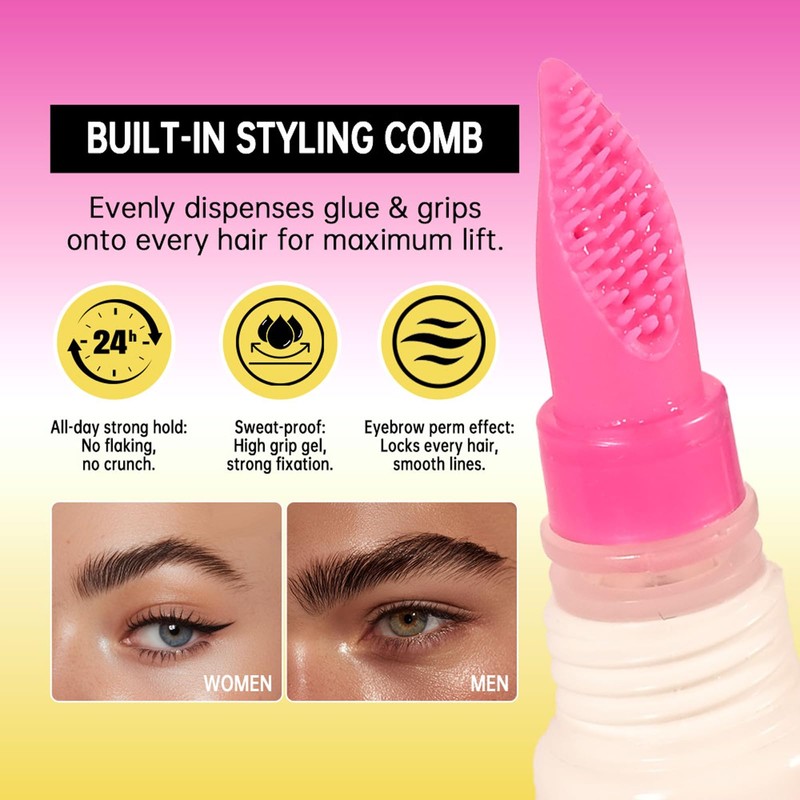 Super Lift Eyebrow Glue – Clear Brow Gel for Fluffy