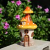 Outdoor Garden Ornaments,Mushroom Fairy House Solar Lanterns | Outdoor Statues