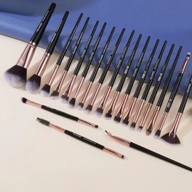 20 Piezas Brochas De Maquillaje Profesional Brochas Maquillaje Maange Set Brochas Brochas Kabuki Kit De Maquillaje Para Ojos, Cara, Labios, Nariz
