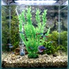 QWORK® 2 Pack Aquarium Artificial Plants, 12" Tall Plastic Decor