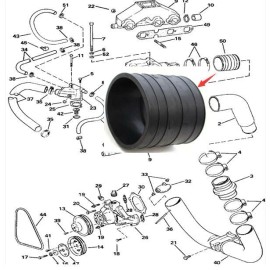 OMCEF STERNDRIVE PART OMC Sterndrive volvo penta 4.3 /5.0/5.7/5.8/7.4/7.5/8.2 Elbow exhaust hose913405