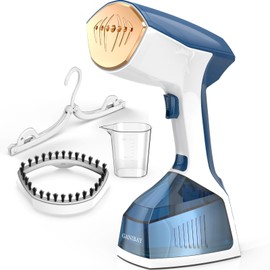 Steamer for Clothes, 1600W Handheld Clothes Steamer with 360ml Tank, Fast Heat-Up Portable Garment Steamer with LCD, Auto-Off, 2 in 1 Fabric Wrinkle Removes with Folding Hanger and Brush