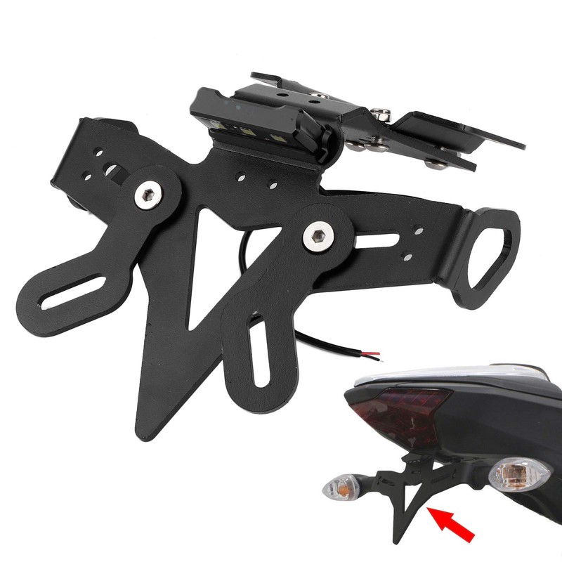 Motorcycle License Plate Rear With Led Light Replacement For Mt-07