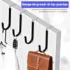 12 Pcs Ganchos de Puerta de Metal con Recubrimiento de