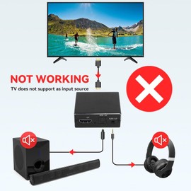 4K HDMI Audio Extractor, HDMI to Optical SPDIF and 3.5mm Audio Adapter Converter, for Fire TV Stick, Speaker, Blue-Ray Player, Amplifier