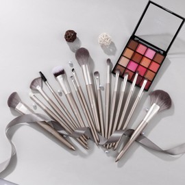 SaDM Shiny 15-Piece Professional Makeup Brush Set – Complete Collection for Face & Eye Makeup Application