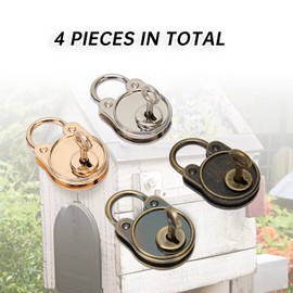 Topyond 4Pcs Mini Padlocks, Vintage Style Zinc Alloy Cute Bear Shaped Lock with Key Decorative Gift for Jewelry Box Storage Box Diary Book