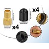 KAPSING Bicycle Valve Adapter Set, 4 Brass Valve Adapters and