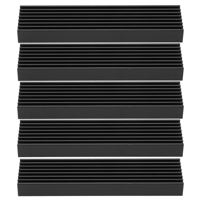 5Pcs Heat Sink Black Aluminum Radiators for CPU Amplifiers Modules