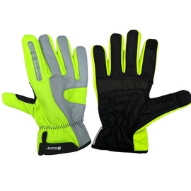 BIKE GelPro Hi-Vis Waterproof, Windproof & Touchscreen friendly cycling gloves - NEW & IMPROVED 2023 Model - Unisex (Yellow (Flouro) Hi-Vis, Medium)