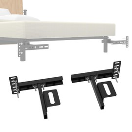 Headboard Brackets for Metal Bed Frame, Universal Adjustable Brackets for Headboard with Footboard Extension Kit Fit Twin Full Queen King, Matte Black 2 Packs
