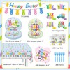 124pcs Easter Party Decorations Set Include Happy Easter Banner Chillin
