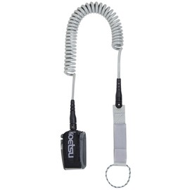 KOETSU Premium Paddle Board Leash & Kayak Paddle Leash - 10ft SUP Ankle Safety Rope, 7mm Thick Surfboard Leash for Longboard, Stand Up Paddle Board Accessories, SUP Replacement Leg Rope(Gray)