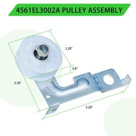 NICEFLAG 4 Pack 4581EL2002C Repair Kit with 4561EL3002A Dryer Idler Pulley 4400EL2001F Dryer Belt, Replaces 4581EL2002L, 4581EL2002A, 4581EL2002H, 4581EL3001E, AGM75510755
