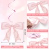 Fanfanwin 36 Pcs Valentine‘s Day Pink Bow Party Hanging Swirls