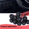 MAEZOE 10-Pack 12V Round Rocker Switch, SPST 20mm Mini 12