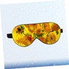 LALAFINA Sunflower Pattern Silk Eye Mask Double Creative Eyepatch for