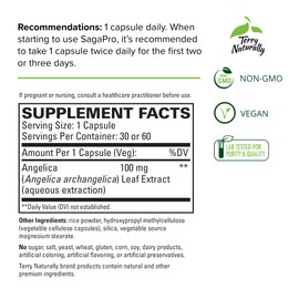 Terry Naturally Terry Naturally SagePro Bladder - Bladder Support Supplement - Dietary Supplement with Angelica Leaf Extract - Vegan Capsules to Aid Urinary Tract Function & Health - 60 Capsules