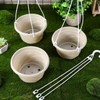 VOSAREA 4pcs Plastic Hanging Planters Hanging Plant Containers with Drainage