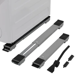 LUCKUP Heavy Duty Appliance Rollers W/Crowbar, Extendable Washing Machine Stand Furniture Rollers Mobile Fridge Base Furniture Sliders for Refrigerators Washer and Dryer Support 660 lbs, Black