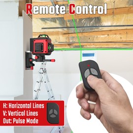 Revvstark Laser Level Pro Kit, 3X360°Self-leveling Tool for Construction, Tiling Floor & Picture Hanging, 3D Cross Line Laser Level with Fine-tuning Bracket, 12 Lines level Tool with 2*2400mAh Battery