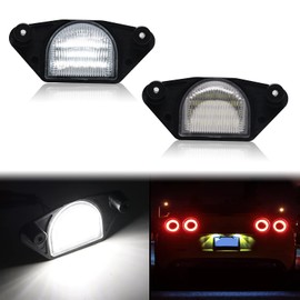 Mynoway LED License Plate Lights Replacement for 1984-2013 Corvette C4 C5 C6, Rear Bumper Number Tag Lamp Assembly Replacement OE 16519986