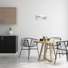 Stupell Industries Farmhouse Planked Look Farm to Table Sign Wall Plaque, 7 x 17, Multi-Color